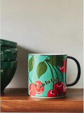 Maeve By Anthropologie Mug with Cherries Décor